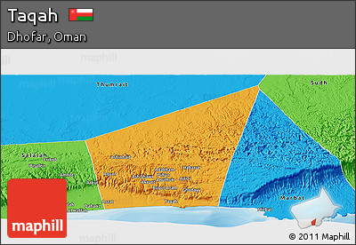 Political Panoramic Map of Taqah