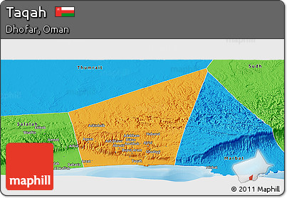 Political Panoramic Map of Taqah