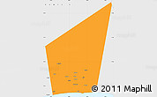 Political Simple Map of Taqah, single color outside, borders and labels