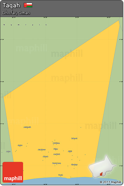 Savanna Style Simple Map of Taqah
