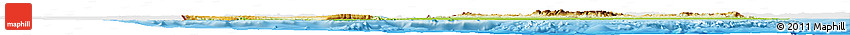 Physical Horizon Map of Oman, single color outside