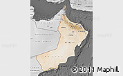 Satellite Map of Oman, desaturated