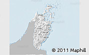 Gray 3D Map of Musandam, single color outside