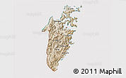 Satellite 3D Map of Musandam, cropped outside