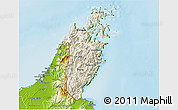 Shaded Relief 3D Map of Musandam, physical outside