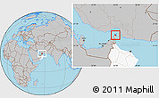 Gray Location Map of Al Khasab, highlighted country
