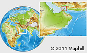 Physical Location Map of Al Khasab, within the entire country