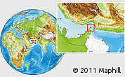 Physical Location Map of Al Khasab, highlighted country