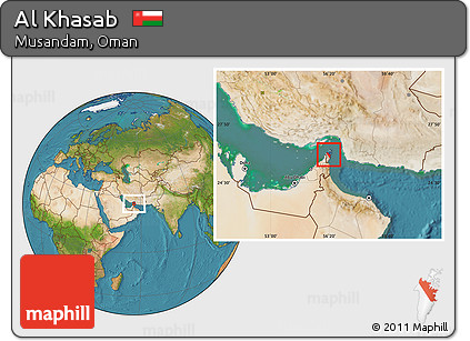 Satellite Location Map of Al Khasab