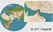 Satellite Location Map of Al Khasab