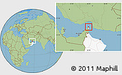 Savanna Style Location Map of Al Khasab, highlighted country