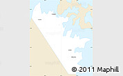 Classic Style Simple Map of Al Khasab, single color outside