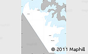 Gray Simple Map of Al Khasab, single color outside
