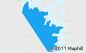 Political Simple Map of Al Khasab, single color outside