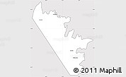 Silver Style Simple Map of Al Khasab, cropped outside