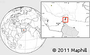 Blank Location Map of Diba, highlighted country, highlighted parent region