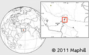 Blank Location Map of Diba, highlighted parent region