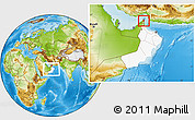 Physical Location Map of Diba, highlighted country, highlighted parent region, within the entire country