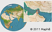 Satellite Location Map of Diba