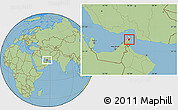 Savanna Style Location Map of Diba, highlighted parent region