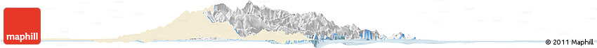 Classic Style Horizon Map of Musandam, single color outside
