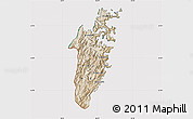 Satellite Map of Musandam, cropped outside