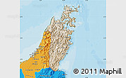 Satellite Map of Musandam, political outside