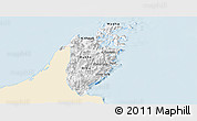 Classic Style Panoramic Map of Musandam, single color outside