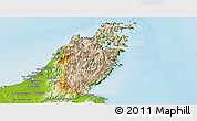 Satellite Panoramic Map of Musandam, physical outside