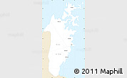 Classic Style Simple Map of Musandam, single color outside