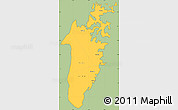 Savanna Style Simple Map of Musandam, cropped outside