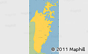Savanna Style Simple Map of Musandam, single color outside