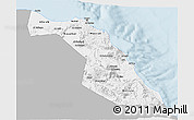 Gray 3D Map of Muscat, single color outside