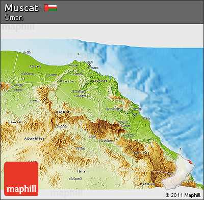 Physical 3D Map of Muscat