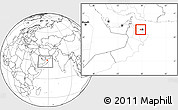 Blank Location Map of A Seeb, within the entire country