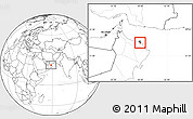 Blank Location Map of Muscat