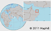 Gray Location Map of Muscat