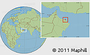Savanna Style Location Map of Muscat