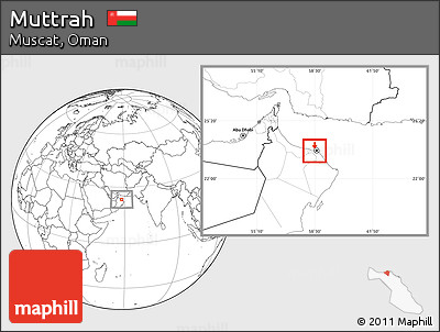 Blank Location Map of Muttrah