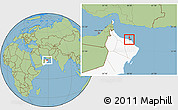 Savanna Style Location Map of Muttrah, highlighted country