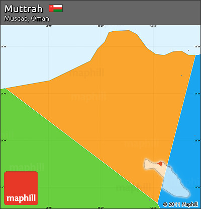 Political Simple Map of Muttrah