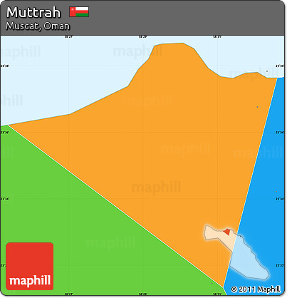 Political Simple Map of Muttrah