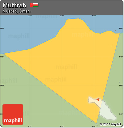 Savanna Style Simple Map of Muttrah