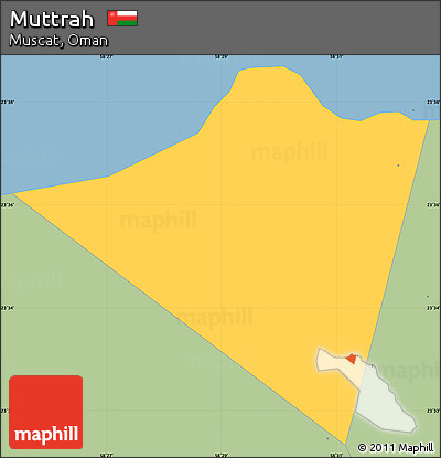 Savanna Style Simple Map of Muttrah