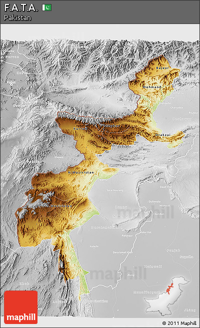 Physical 3D Map of F.A.T.A., lighten, desaturated