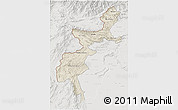Shaded Relief 3D Map of F.A.T.A., lighten, semi-desaturated