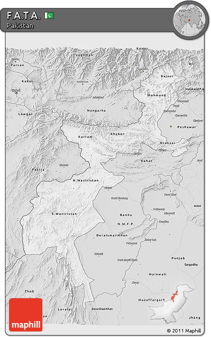 Silver Style 3D Map of F.A.T.A.