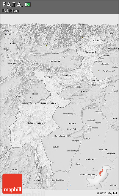 Silver Style 3D Map of F.A.T.A.