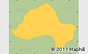 Savanna Style Simple Map of Bajaur, single color outside