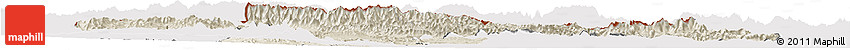 Shaded Relief Horizon Map of F.A.T.A., cropped outside